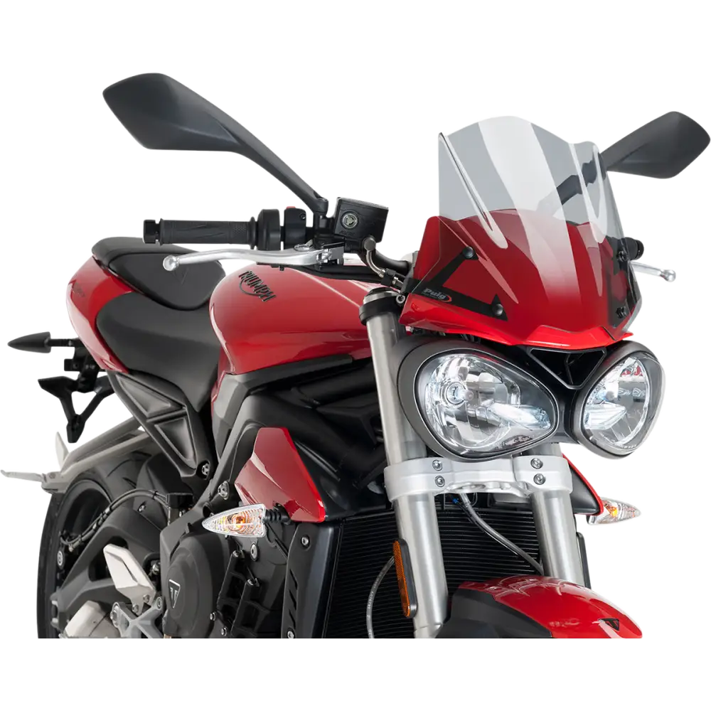 PUIG HI-TECH PARTS New Generation Windscreen - 12-1/4" - Light Smoke - Street Triple 765 9999H