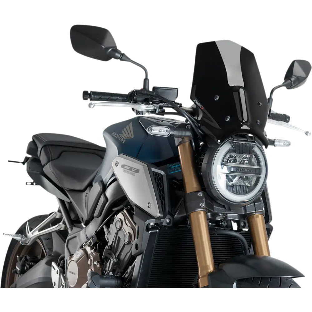 PUIG HI-TECH PARTS New Generation Windscreen - 13-1/2" - Black - CB1000R 9748N
