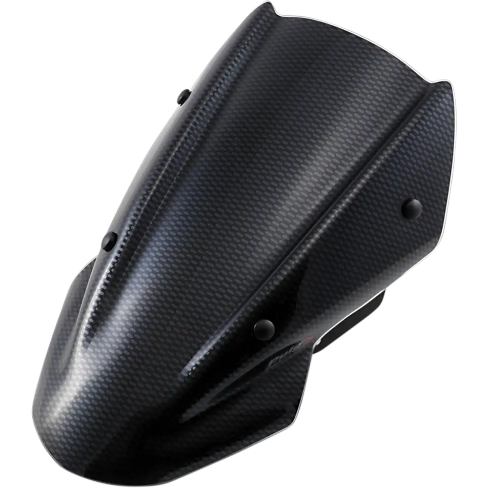 PUIG HI-TECH PARTS New Generation Windscreen - 13-3/8" - Carbon - Kawasaki 9588C