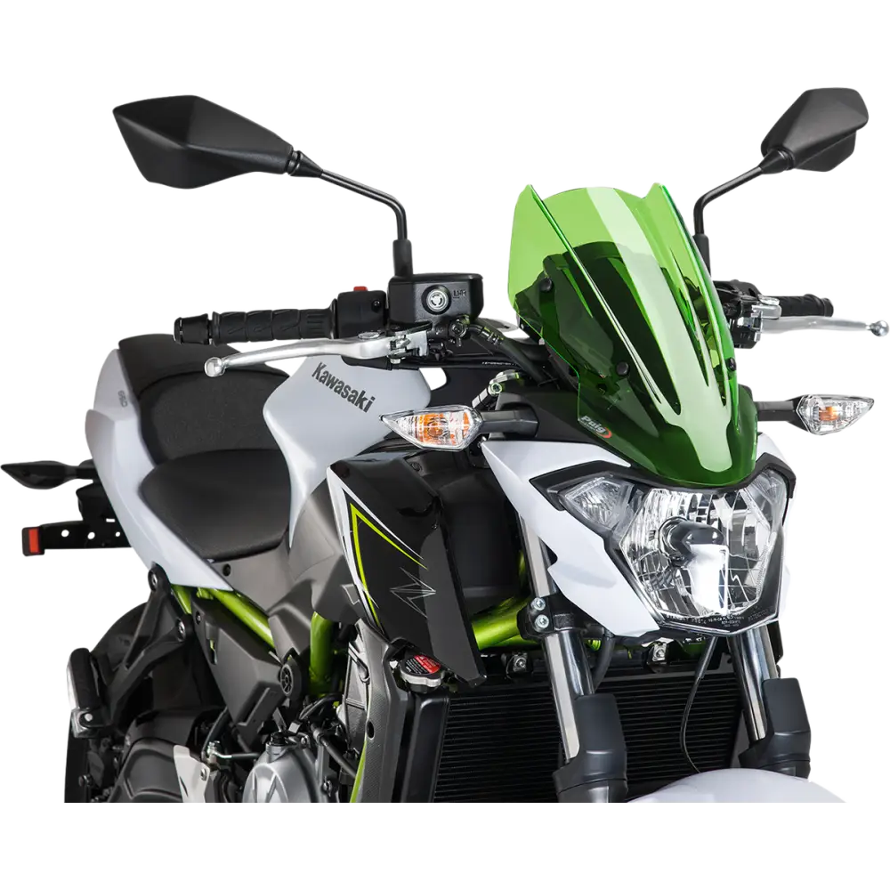 PUIG HI-TECH PARTS New Generation Windscreen - 13-3/8" - Green - Kawasaki 9588V