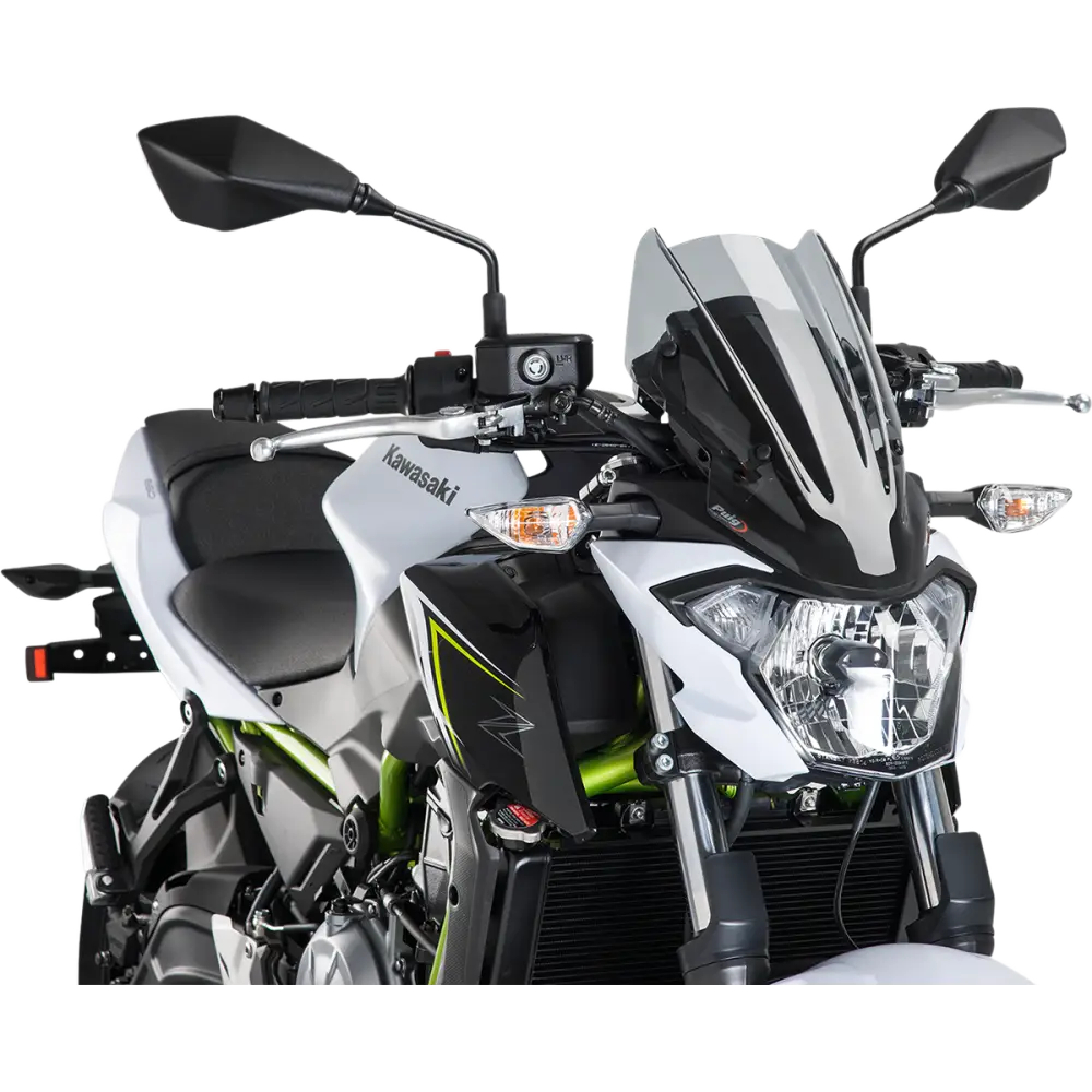 PUIG HI-TECH PARTS New Generation Windscreen - 13-3/8" - Smoke - Kawasaki 9588H