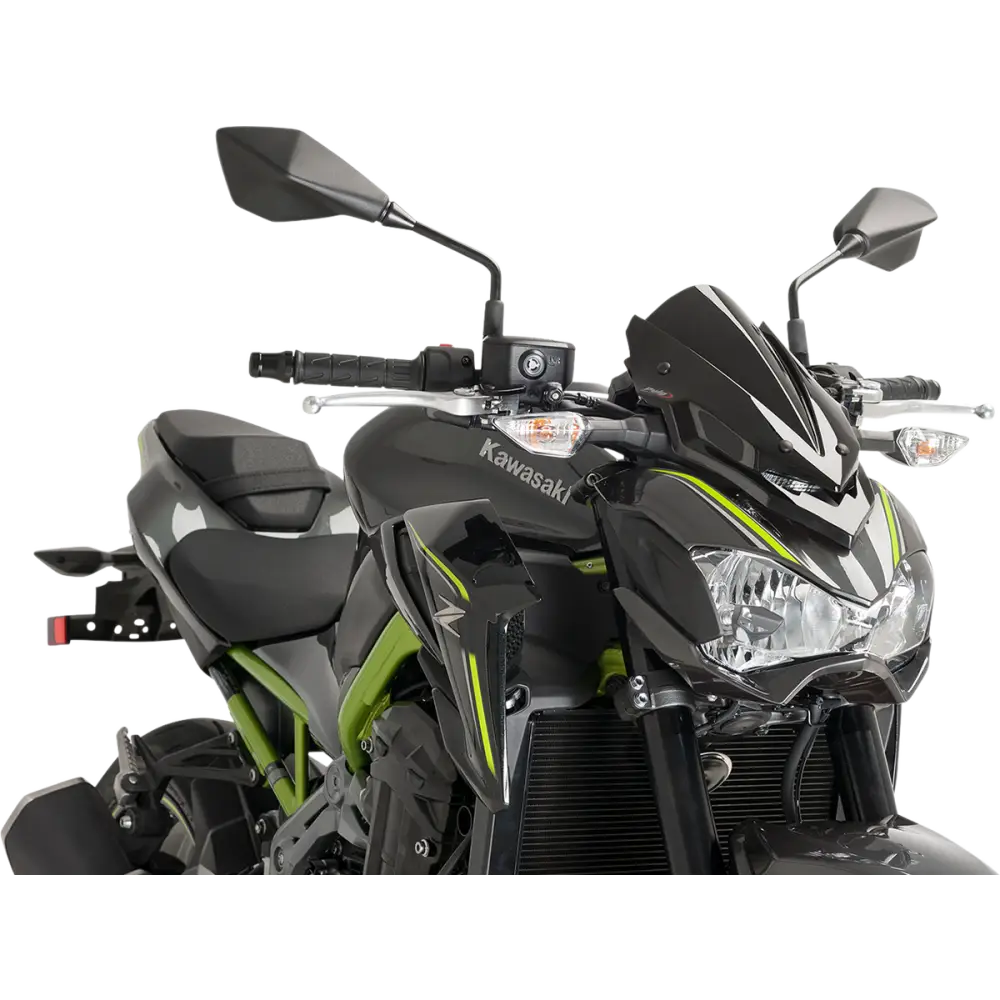 PUIG HI-TECH PARTS New Generation Windscreen - 15-1/4" - Black - Z900 9689N
