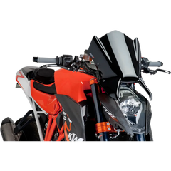 PUIG HI-TECH PARTS New Generation Windscreen - 16-1/2" - Black - KTM 1290 7014N