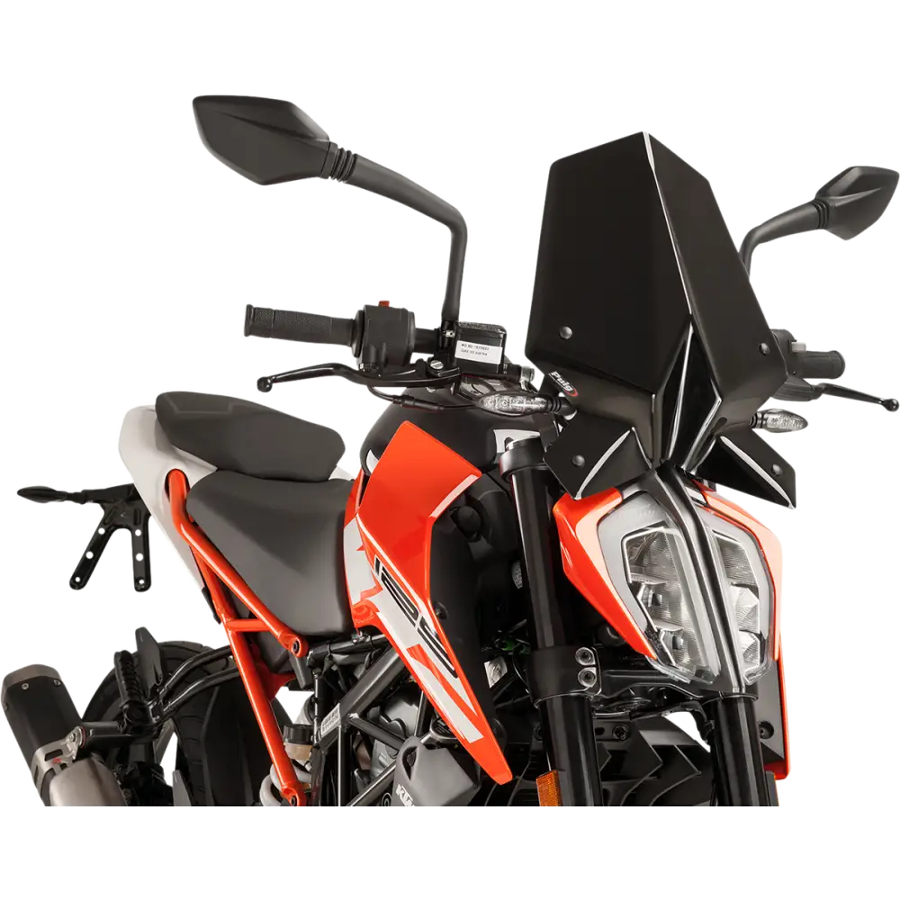 PUIG HI-TECH PARTS New Generation Windscreen - 16-1/4" - Black - KTM 9514N