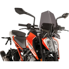 PUIG HI-TECH PARTS New Generation Windscreen - 16-1/4" - Dark Smoke - KTM 125/390 9514F
