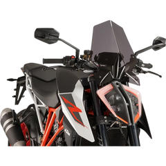 PUIG HI-TECH PARTS New Generation Windscreen - 16-1/4" - Dark Smoke - KTM 1290 9692F
