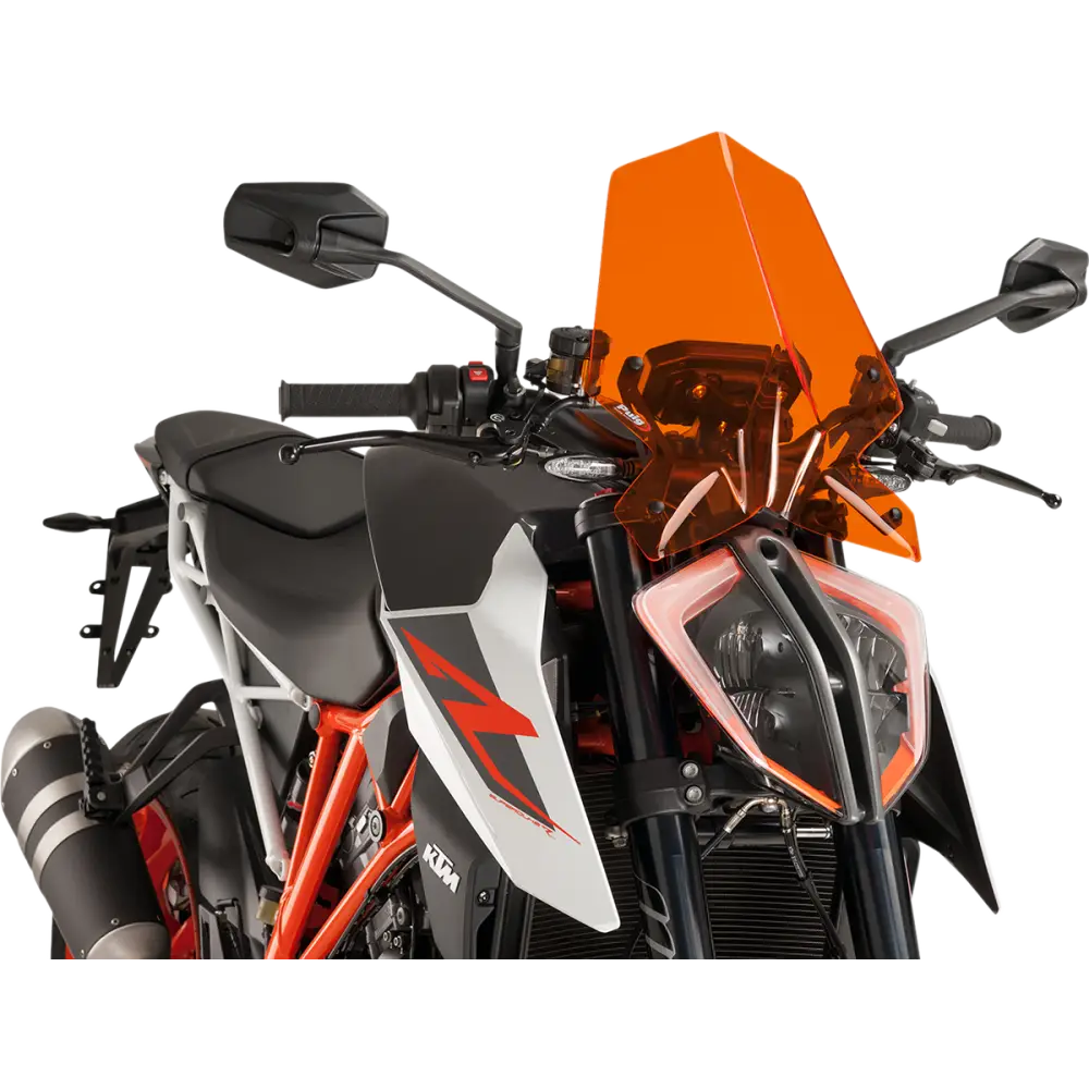 PUIG HI-TECH PARTS New Generation Windscreen - 16-1/4" - Orange - KTM 9692T