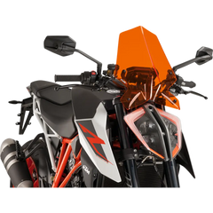 PUIG HI-TECH PARTS New Generation Windscreen - 16-1/4" - Orange - KTM 9692T