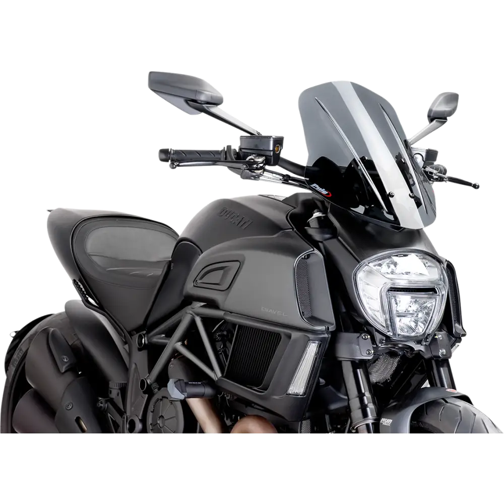 PUIG HI-TECH PARTS New Generation Windscreen - 17-1/2" - Dark Smoke - Diavel 7570F