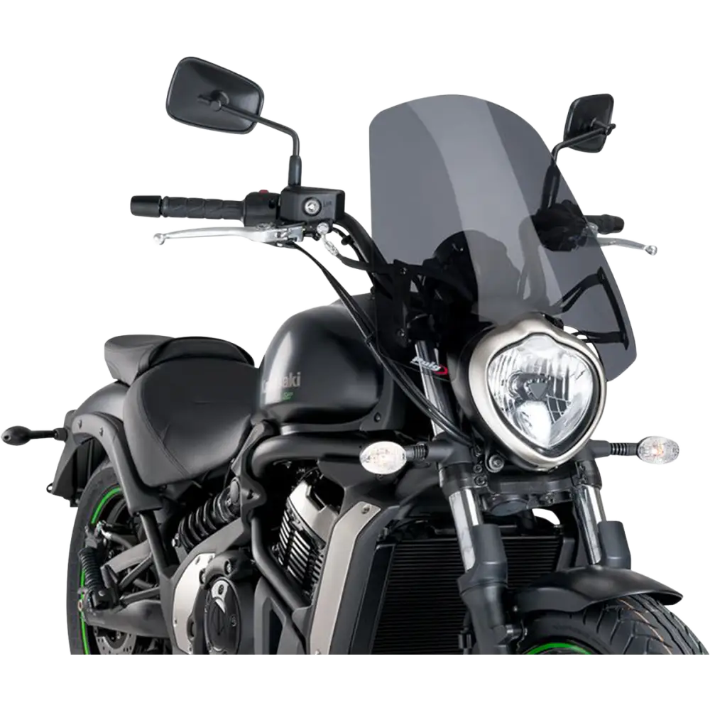 PUIG HI-TECH PARTS New Generation Windscreen - 18-1/2" - Dark Smoke - Vulcan 8164F