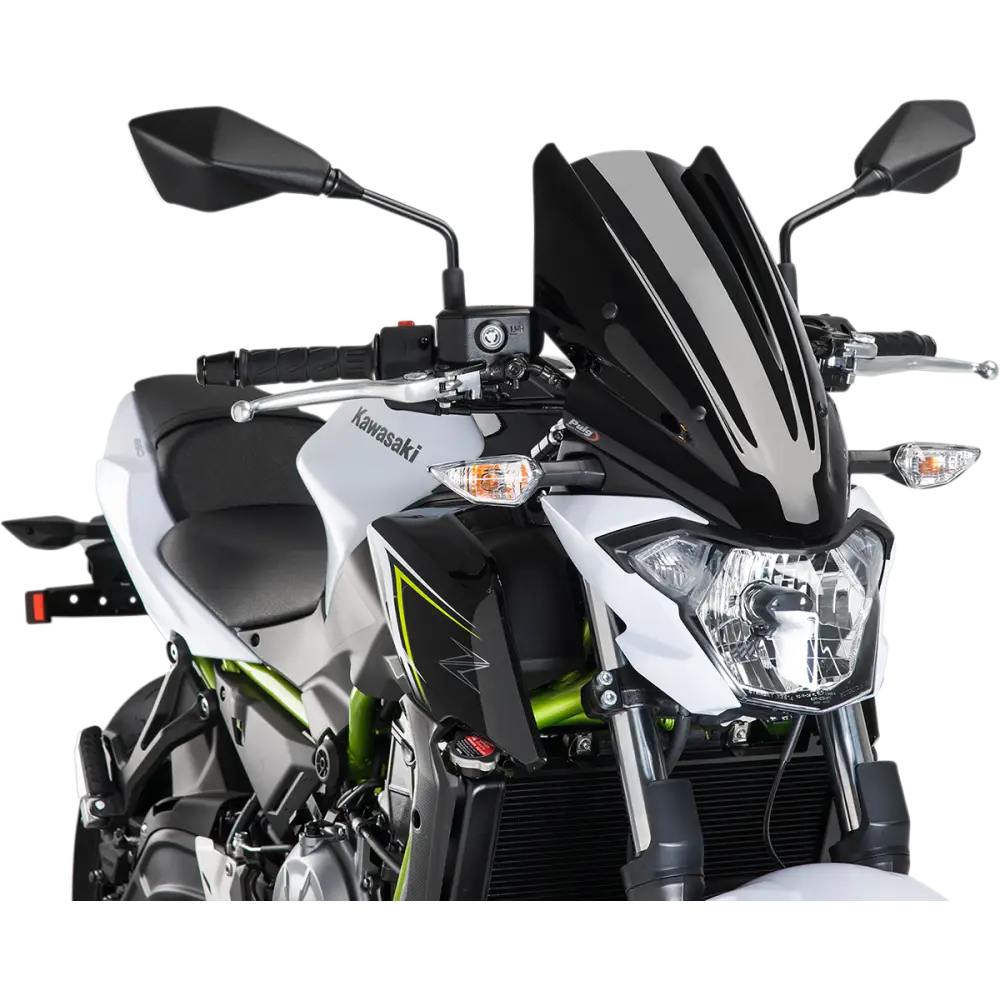 PUIG HI-TECH PARTS New Generation Windscreen - 18-1/8" - Black - Z650 9369N