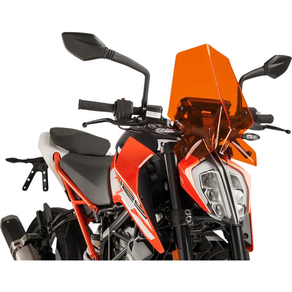PUIG HI-TECH PARTS New Generation Windscreen - Orange - KTM 9514T