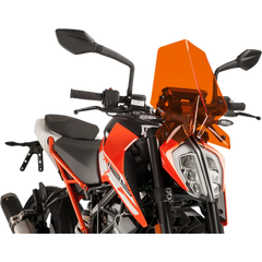PUIG HI-TECH PARTS New Generation Windscreen - Orange - KTM 9514T