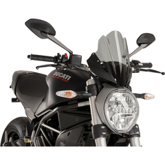 PUIG HI-TECH PARTS Race Windscreen - 11-1/2" - Dark Smoke - Ducati 8900F