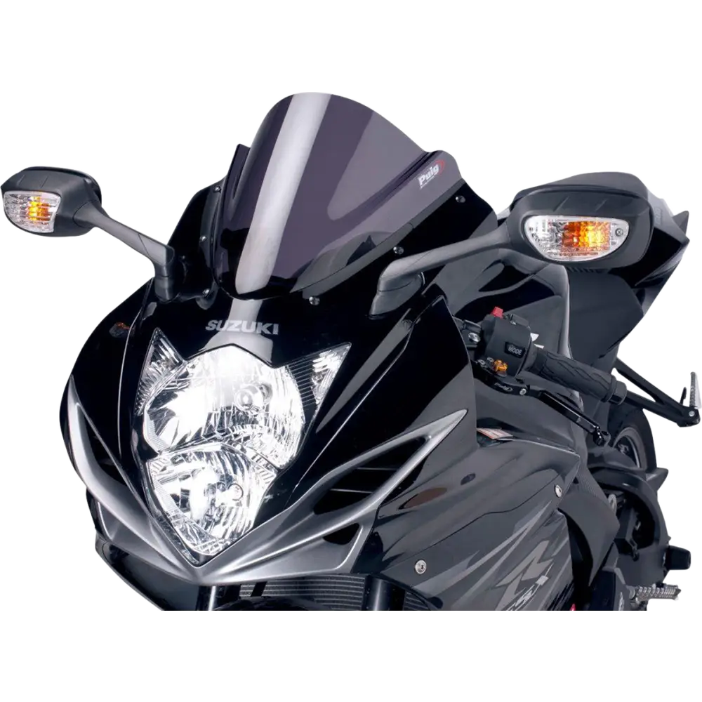 PUIG HI-TECH PARTS Race Windscreen - 11" - Dark Smoke - GSXR6/7 5605F