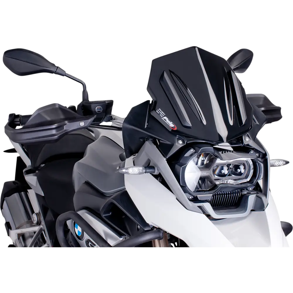 PUIG HI-TECH PARTS Race Windscreen - 12-1/4" - Black - BMW 6487N