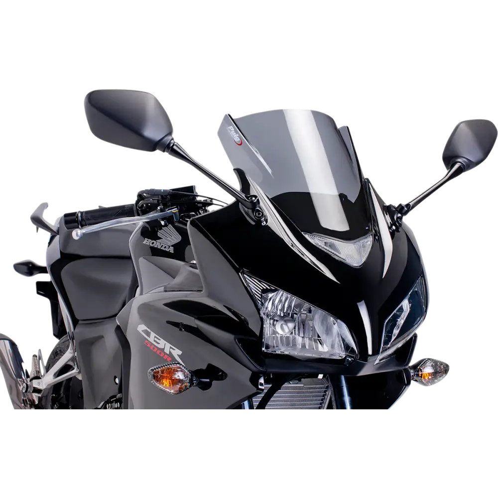 PUIG HI-TECH PARTS Race Windscreen - 12-3/8" - Dark Smoke - CBR500RR 6479F