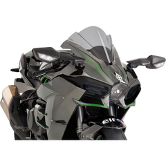 PUIG HI-TECH PARTS Race Windscreen - 13" - Smoke - Ninja H2/R 7631H