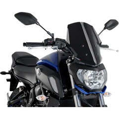 PUIG HI-TECH PARTS Race Windscreen - 14-1/4" - Black - Tour - Yamaha 9667N