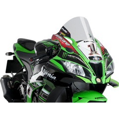 PUIG HI-TECH PARTS Race Windscreen - 14-1/4" - Clear - Kawasaki 9849W