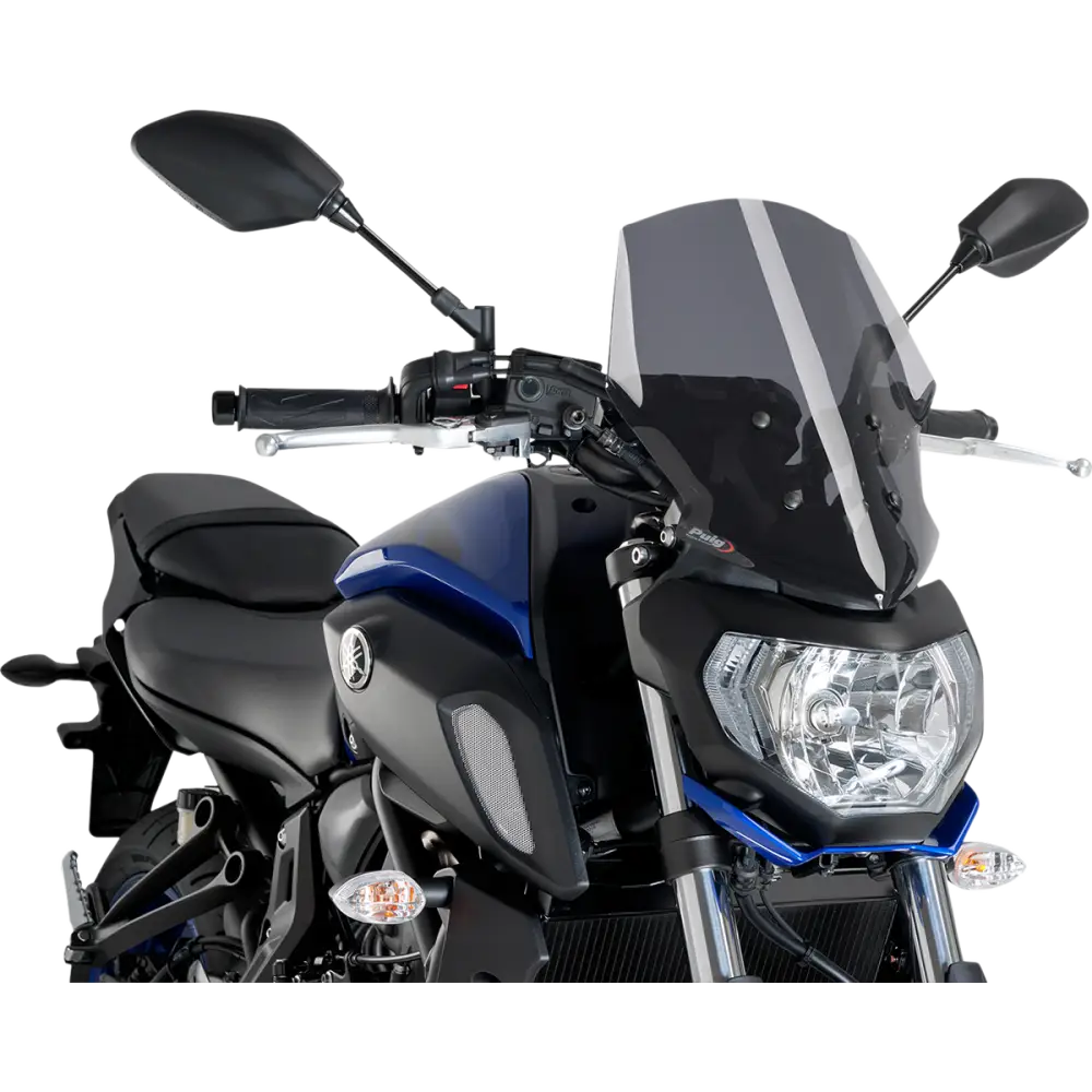 PUIG HI-TECH PARTS Race Windscreen - 14-1/4" - Dark Smoke - Tour - Yamaha 9667F