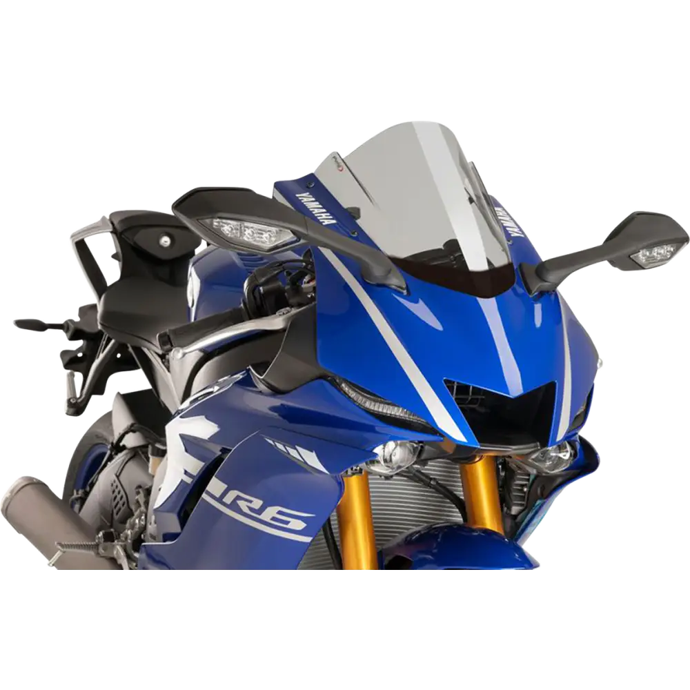 PUIG HI-TECH PARTS Race Windscreen - 14-1/4" - Smoke - Yamaha 9723H