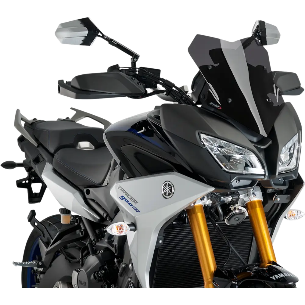 PUIG HI-TECH PARTS Race Windscreen - 14-3/4" - Dark Smoke - Yamaha 9724F