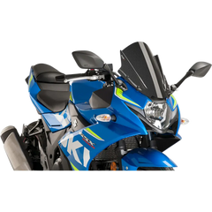 PUIG HI-TECH PARTS Race Windscreen - 14-3/8" - Carbon - Suzuki 9722C