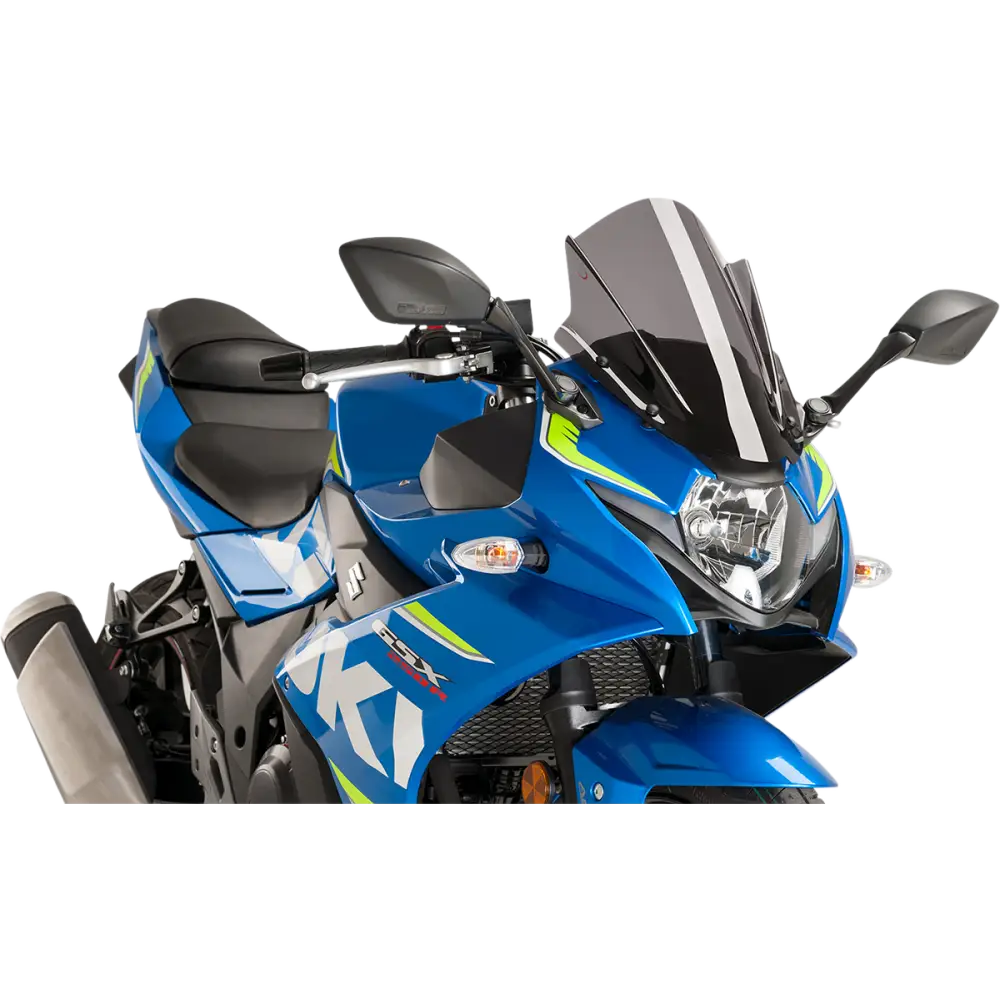 PUIG HI-TECH PARTS Race Windscreen - 14-3/8" - Dark Smoke - Suzuki 9722F