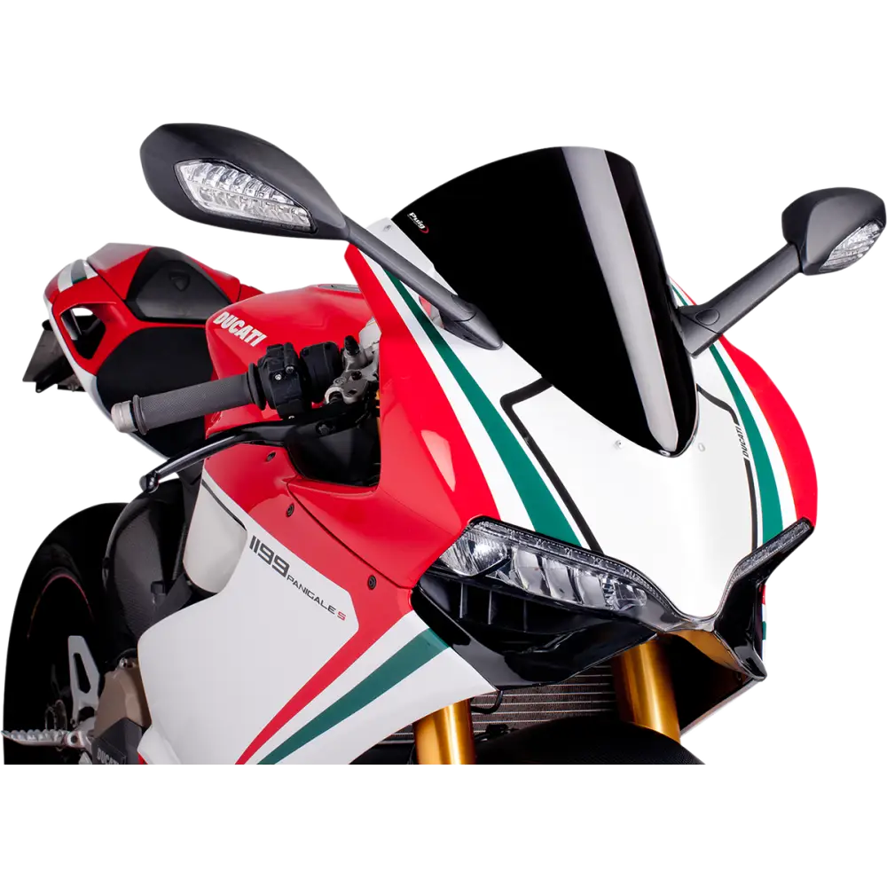 PUIG HI-TECH PARTS Race Windscreen - 15-3/4" - Black - Panigale 5990N