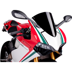 PUIG HI-TECH PARTS Race Windscreen - 15-3/4" - Black - Panigale 5990N