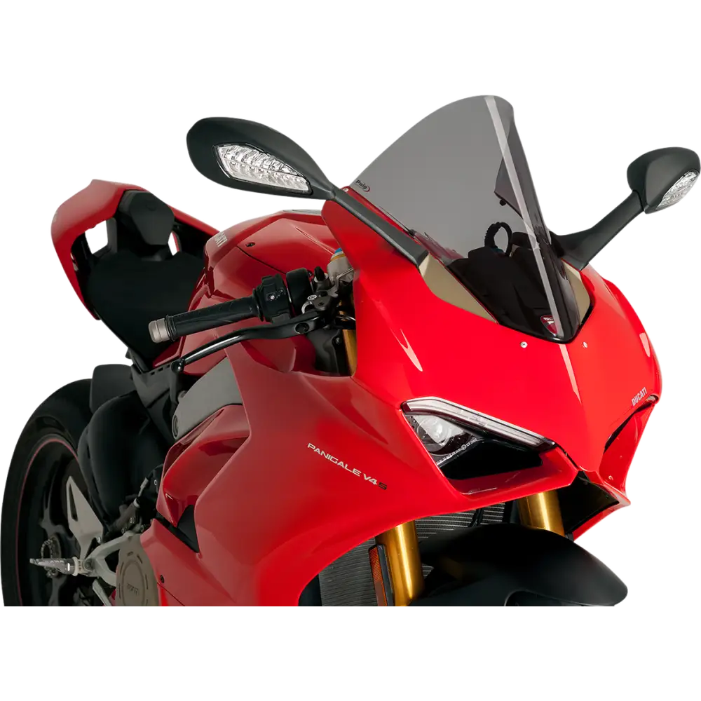 PUIG HI-TECH PARTS Race Windscreen - 15-3/4" - Dark Smoke - Ducati 9690F