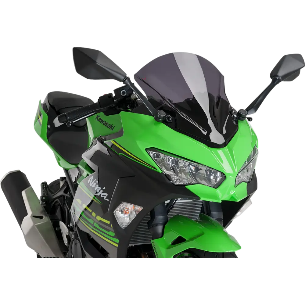 PUIG HI-TECH PARTS Race Windscreen - 15-3/4" - Dark Smoke - Kawasaki 9976F