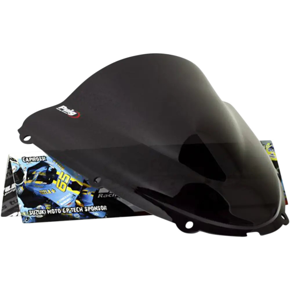 PUIG HI-TECH PARTS Race Windscreen - 15-3/4" - Dark Smoke - Ninja 4053F