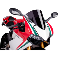 PUIG HI-TECH PARTS Race Windscreen - 15-3/4" - Dark Smoke - Panigale 5990F