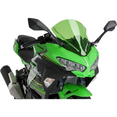 PUIG HI-TECH PARTS Race Windscreen - 15-3/4" - Green - Kawasaki 9976V