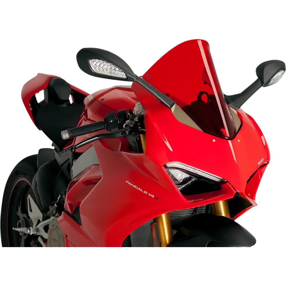 PUIG HI-TECH PARTS Race Windscreen - 15-3/4" - Red - Ducati 9690R