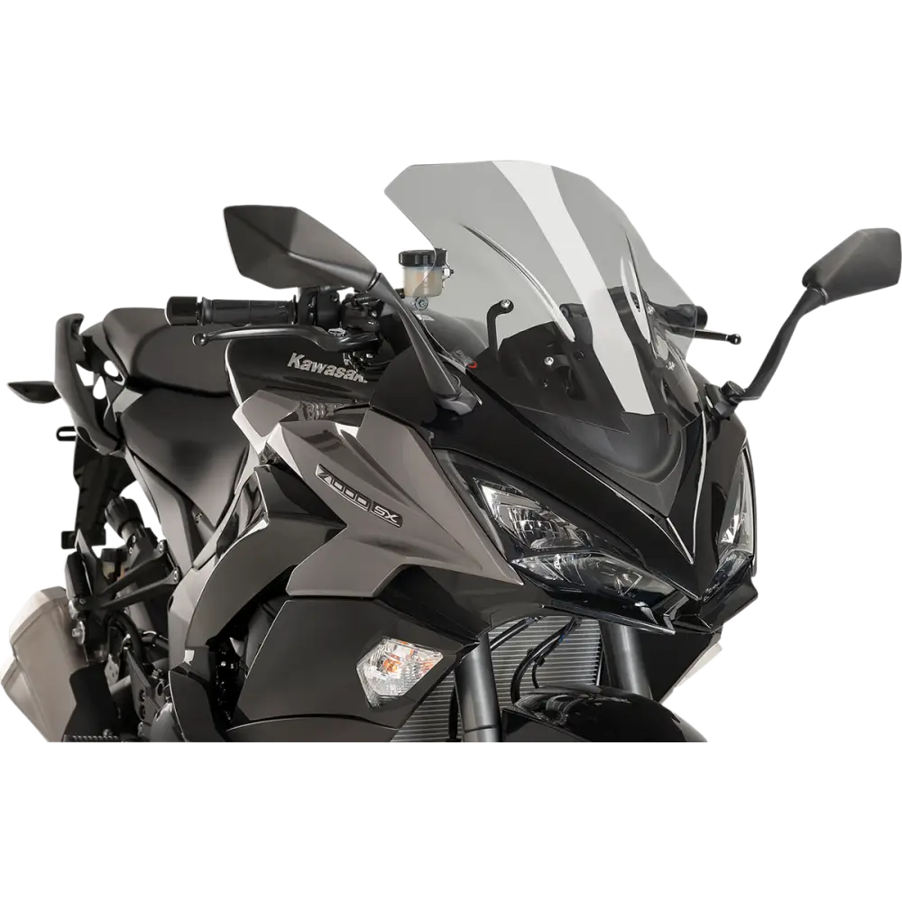 PUIG HI-TECH PARTS Race Windscreen - 18-1/2" - Smoke - Kawasaki 9408H