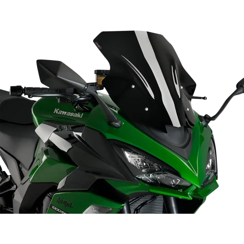 PUIG HI-TECH PARTS Race Windscreen - 18-7/8" - Black - Ninja 20471N