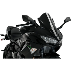 PUIG HI-TECH PARTS Race Windscreen - 19" - Black - Kawasaki 3881N