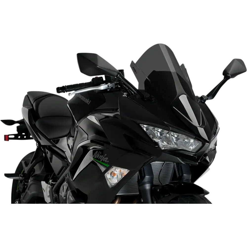 PUIG HI-TECH PARTS Race Windscreen - 19" - Dark Smoke - Kawasaki 3881F