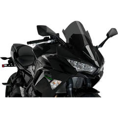 PUIG HI-TECH PARTS Race Windscreen - 19" - Dark Smoke - Kawasaki 3881F