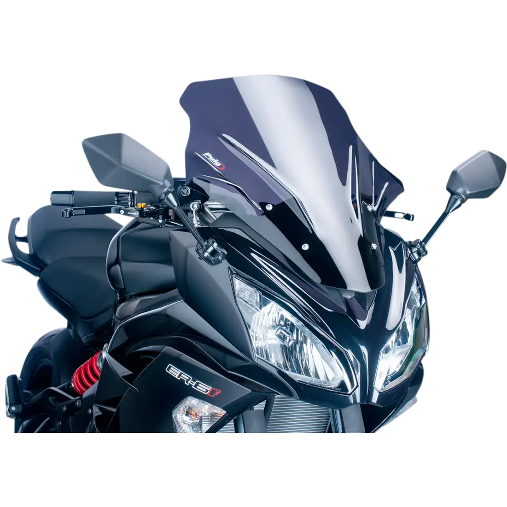 PUIG HI-TECH PARTS Race Windscreen - 21-1/4" - Dark Smoke - Ninja 650 5998F