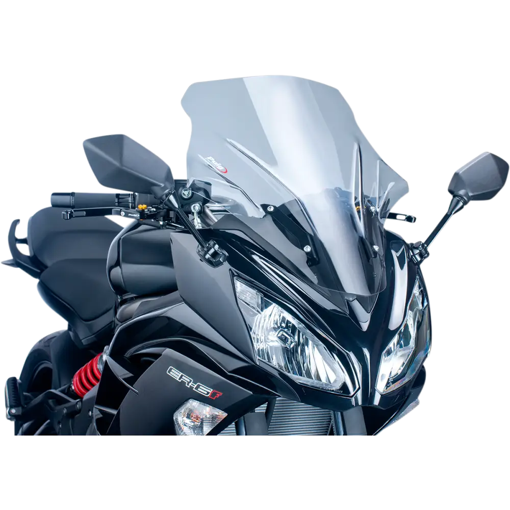 PUIG HI-TECH PARTS Race Windscreen - 21-1/4" - Smoke - Ninja 650 5998H