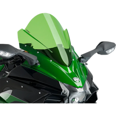 PUIG HI-TECH PARTS Race Windscreen - Green - Ninja H2 9704V