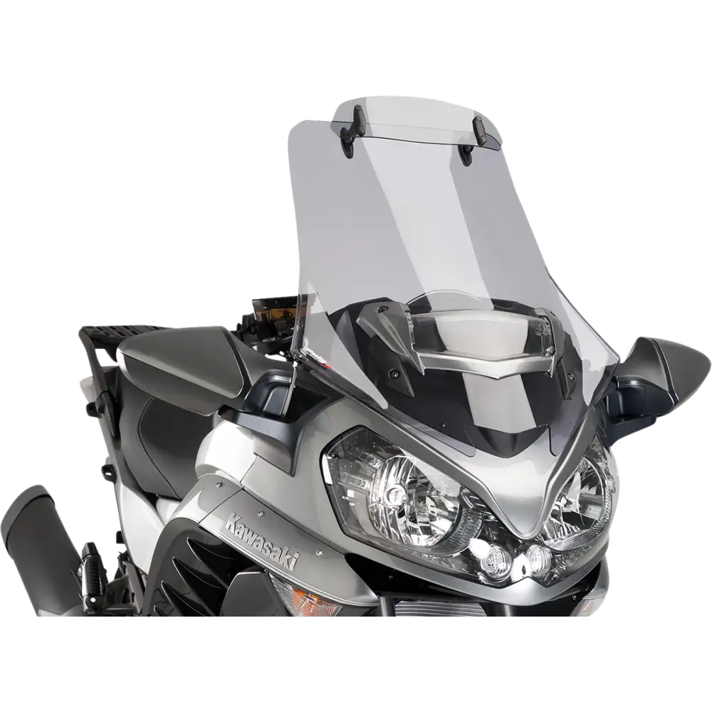 PUIG HI-TECH PARTS Touring Windscreen w/ Visor - Light Smoke - Concours 7629H