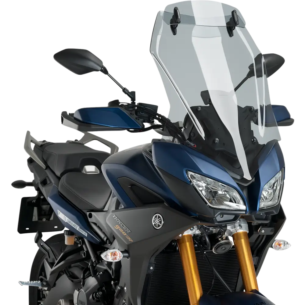 PUIG HI-TECH PARTS Touring Windscreen w/ Visor - Light Smoke - Yamaha 3755H