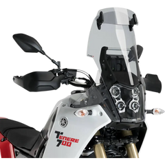 PUIG HI-TECH PARTS Touring Windscreen w/Visor - Smoke - Tenere 700 3728H