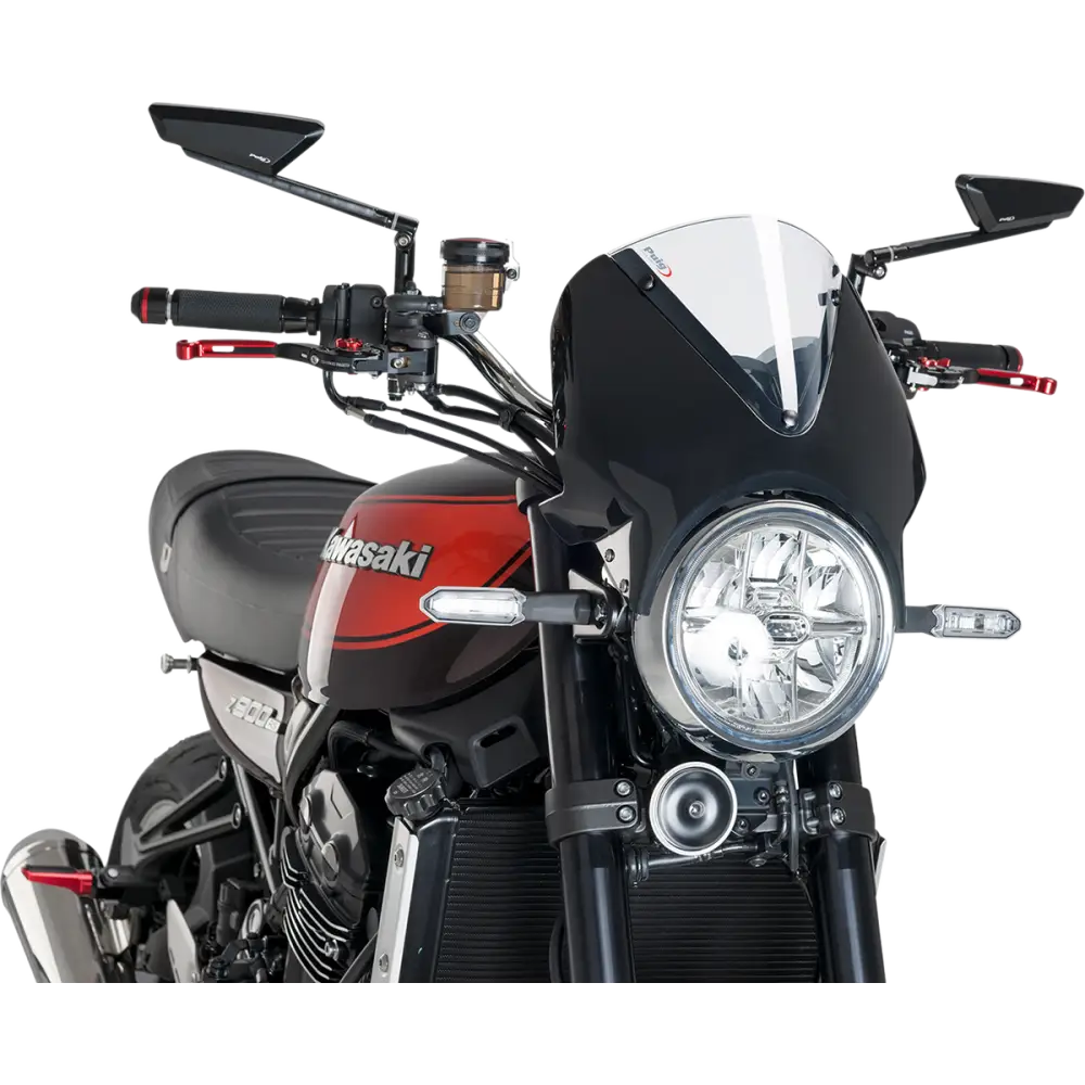 PUIG HI-TECH PARTS Windscreen - 13" - Black/Clear 003NW