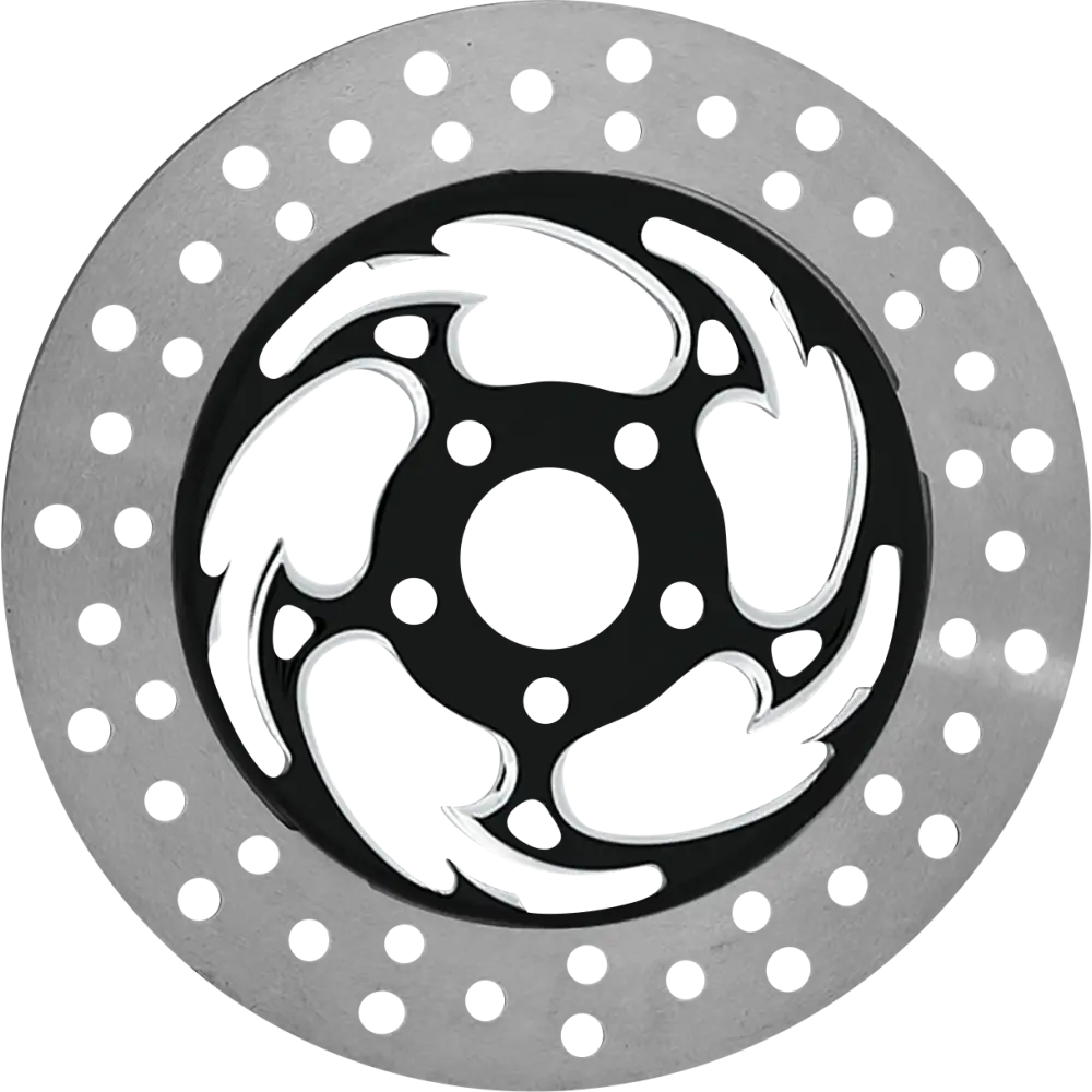 RC COMPONENTS Brake Rotor - Left Front - Savage Eclipse - Chrome and Black COG11785ELF2K